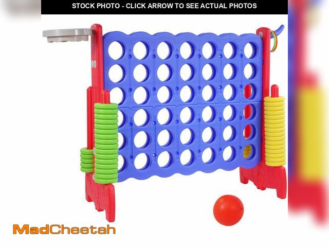 Lot 74-12782424 - EDX Giant 4-to-Score Game Set, 4-in-A-Row Jumbo with 42 Jumbo Rings &amp; Quick-Release Slide, Holid...