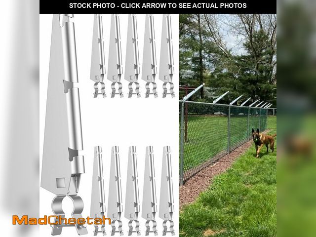 Lot 74-14376684 - 10 Pack Barbed Wire Arm for 1-3/8" Chain Link Fence, Galvanized Steel Fence Height Extender for Gard...