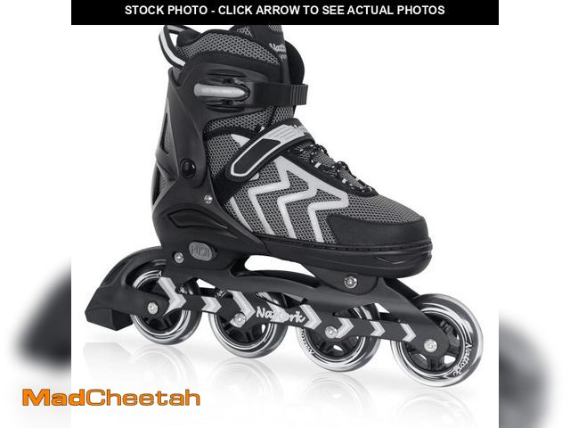 Lot 74-12439940 - Nattork Adjustable Blades Roller Skates for Adults Women and Men,Outdoor &amp; Indoor Black Inline S...