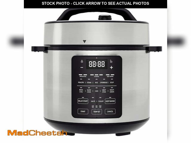 Lot 74-13777963 - EDX 6 Quart 7-in-1 Electric Pressure Cooker with Multi-Function Features and Stainless Steel Pot, Si...