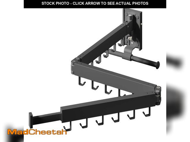 Lot 74-12534631 - Angel Sar 220 lbs. Upgrade Retractable Wall Mount Clothes Drying Rack for Laundry Room (black ) - UN...