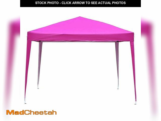 Lot 74-12550525 - 10'x10' Outdoor Canopy Tent, Gazebos, Portable Shelter Canopies (Pink-White) - UNUSED