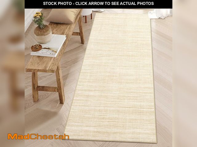 Lot 74-13041685 - SLEKVERSA 2.5x8 Rug Runners for Hallways Non Slip, Machine Washable Area Rugs Modern Abstract Carpet...