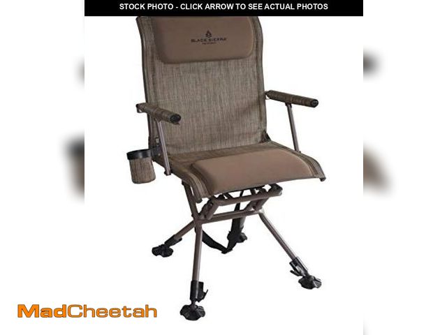 Lot 74-12397745 - Black Sierra Heavy Duty Swivel Hunting &amp; Camping Chair Supports 300 Lbs, XL 360 degree Silent Sw...