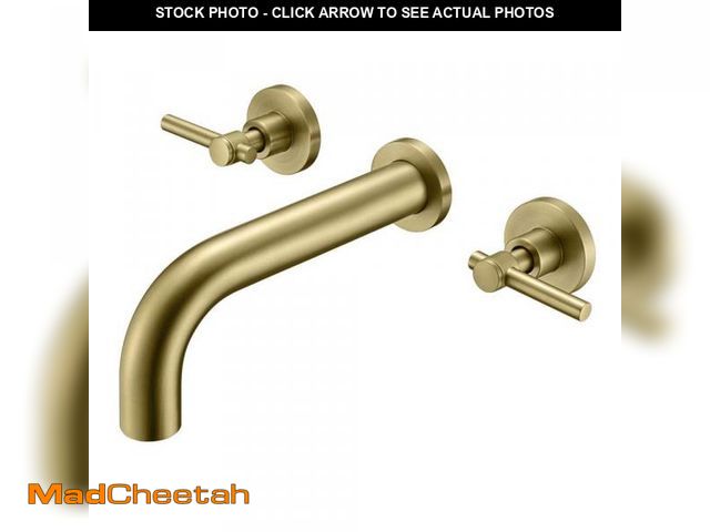 Lot 74-12365562 - SUMERAIN Contemporary Double Handle Wall Mount Roman Tub Faucet with Rough in Valve in Brushed Gold ...