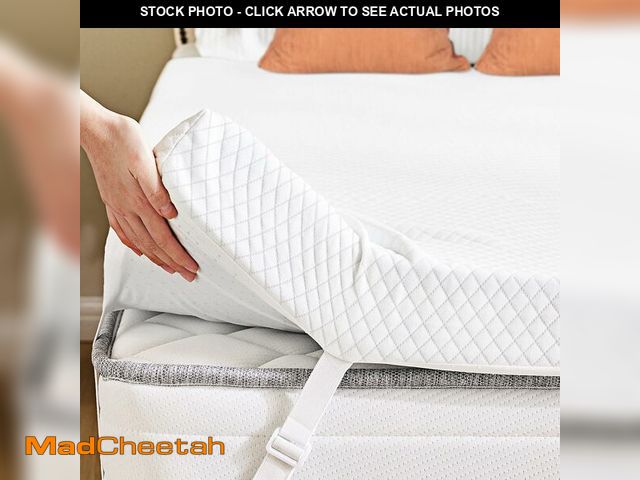Lot 74-14067210 - DUMOS 3 Inch Gel Memory Foam Mattress Topper King Size, Cooling Breathable Comfy Mattress Pad for Pa...