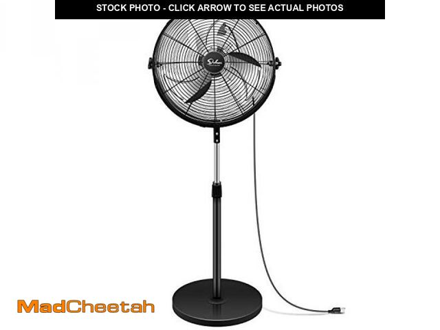 Lot 74-12396941 - Simple Deluxe 18 Inch Pedestal Standing Fan, High Velocity, Heavy Duty Metal For Industrial, Commerc...