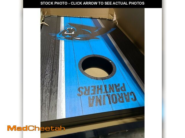 Lot 74-13801911 - YouTheFan 2' x 3' Portable Cornhole Game with Logo Bags(Carolina Panthers/Notre Dame) - USED