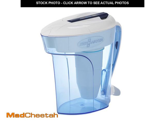 Lot 74-13803131 - (MISSING FILTER) ZeroWater 12-Cup Ready-Pour 5-Stage Water Filter Pitcher 0 TDS for Improved Tap Wat...