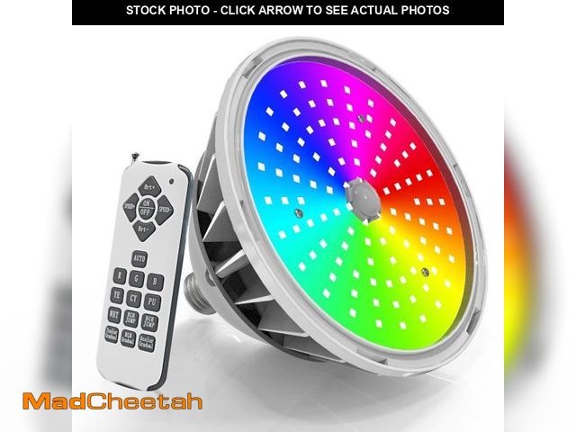 Lot 74-12303656 - Aygrochy 120V 60W LED Pool Light Bulb for Inground Pool, RGB Color Changing Pool Light with Remote C...