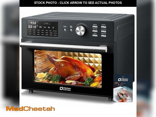 Lot 74-12891963 - Kitchen in the Box 32QT Digital Air Fryer Toaster Oven Combo, 21-in-1 Convection Oven with Rotisseri...