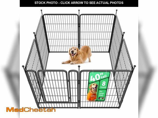 Lot 74-12566039 - *SEE DETAILS* FXW Rollick Unleashed Dog Playpen for Indoor, Yard, RV Camping, 40 inch 8 Panels for M...