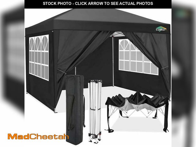 Lot 74-12862744 - COBIZI 10x10 Pop up Canopy Tent Protable Canopy Tent with 4 Sidewalls Waterproof Commercial Instant ...