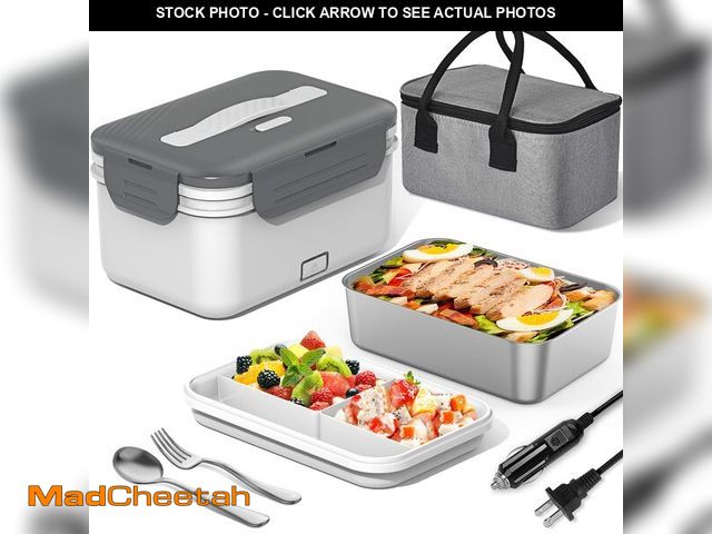 Lot 74-12711492 - Electric Lunch Box Food Heater 100W, 4 in 1 Ultra Quick Heated Lunch Boxes for Adults 12V/24V/110V/2...