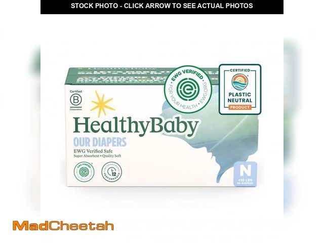 Lot 74-12307616 - HealthyBaby Our Diapers | EWG Verified Safe &amp; Plant-Based Diapers | Leak Protection | Soft Organ...