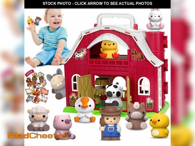 Lot 74-12708930 - Aigybobo Farm Animals Big Barn Toys for 1 2 3 Year Old, Toddler Montessori Learning Toy, Farm Playse...