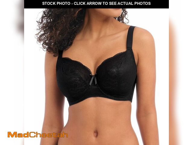 Lot 74-12677491 - Freya Women's Fancies Underwire Balcony K Cup Bra Bra, Black, 38HH - UNUSED