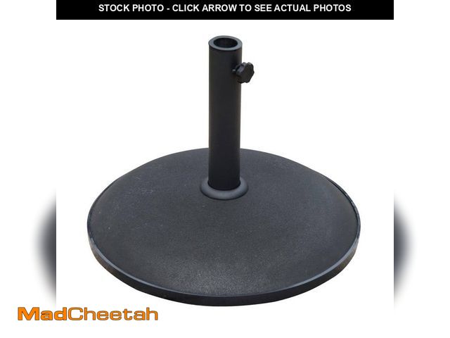 Lot 74-14115455 - Outsunny 20 in. 55 lbs. Outdoor Patio Round Cement Umbrella Stand Base for the Deck or Porch with Va...