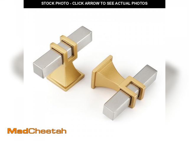 Lot 74-11552707 - Lepatape 10 Pack Cabinet Knobs Brushed Nickel Drawer Knobs - Nickel &amp; Gold Cabinet Knobs Silver ...