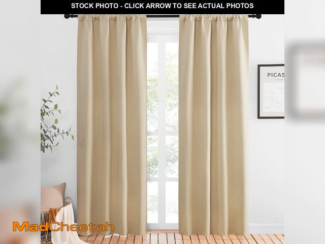 Lot 74-13952794 - NICETOWN Kitchen Room Darkening Curtains - Panel Home Fashion Thermal Insulated Solid Rod Pocket Cur...