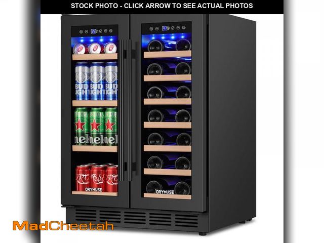Lot 74-12202053 - 24" Dual Zone Wine &amp; Beverage Refrigerator Ã¢â¬â Under Counter Cooler with Upgraded Cooling &...