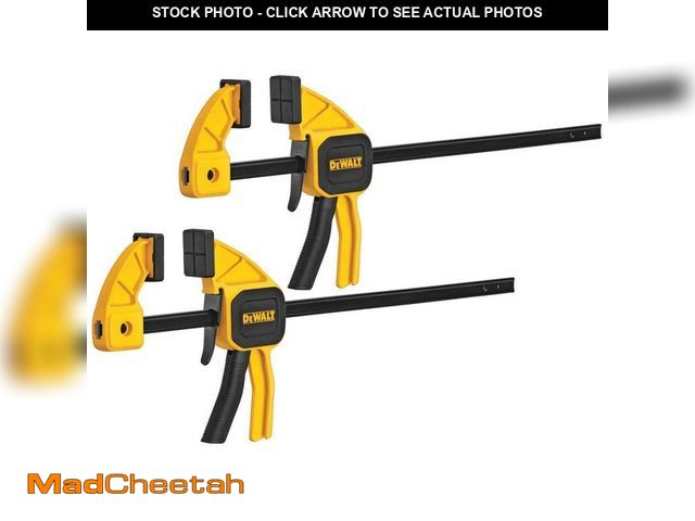 Lot 74-12591962 - *MISSING ONE* DEWALT 6 in. 100 lbs. Trigger Clamp Set (2 Piece) with 2.43 in Throat Depth *MISSING O...