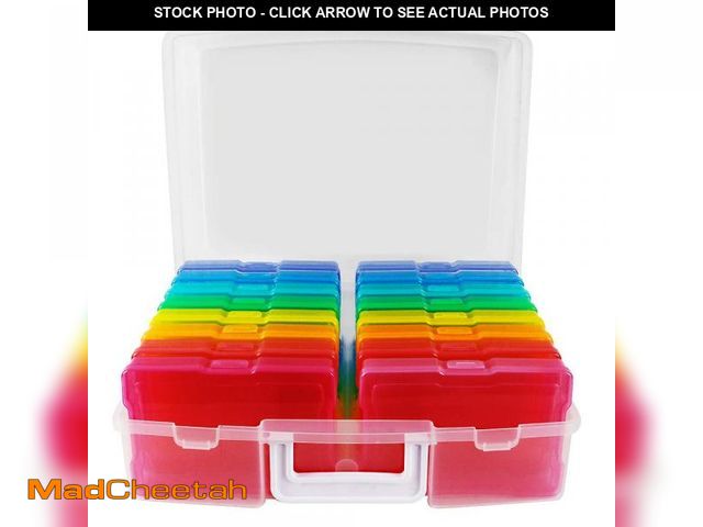 Lot 74-11554451 - novelinks Photo Case 4" x 6", 16 Inner Photo Keeper Photo Organizer Photos Storage Containers Box fo...