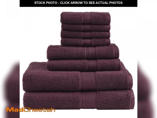 Lot 74-11553185 - Madison Park 800GSM Bathroom Towel Set of 8 100% Cotton Bath Towel Set for Bathroom Luxurious Highly...