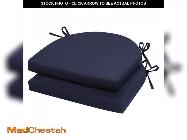 Lot 74-12443585 - U'Artlines Outdoor Chair Cushions Set of 2, Waterproof Round Corner Seat Cushions, Patio Chair Cushi...