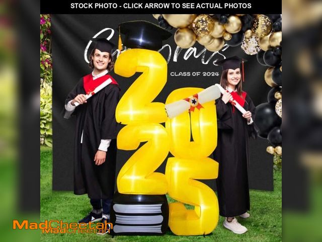 Lot 74-11974028 - 6.0 FT Inflatable Graduation Decorations Class of 2025 - Blow Up 2025 Light Up Marquee Numbers - Yar...
