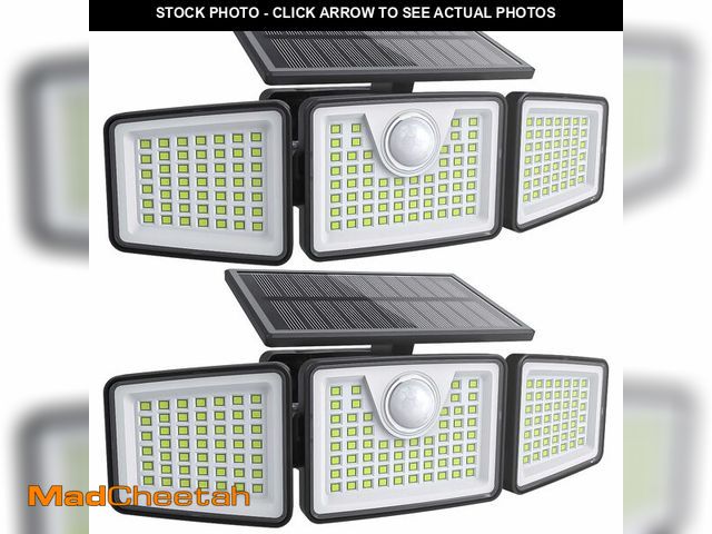 Lot 74-12699793 - daphino 2500LM Solar Lights Outdoor with Motion Sensor,3 Head 270ÃÂ° Wide Angle Street Area Lights,...