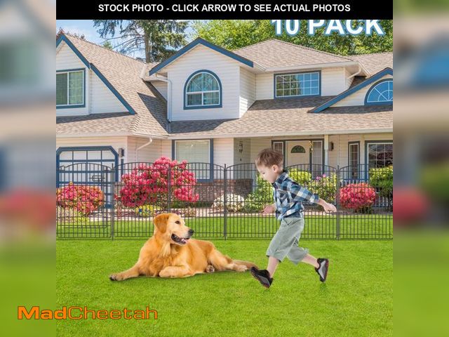 Lot 74-12479581 - Anyask 10 Panels Decorative Metal Outdoor Garden Fence with Dig for Yard Lawn Patio Borders, 30"(H) ...