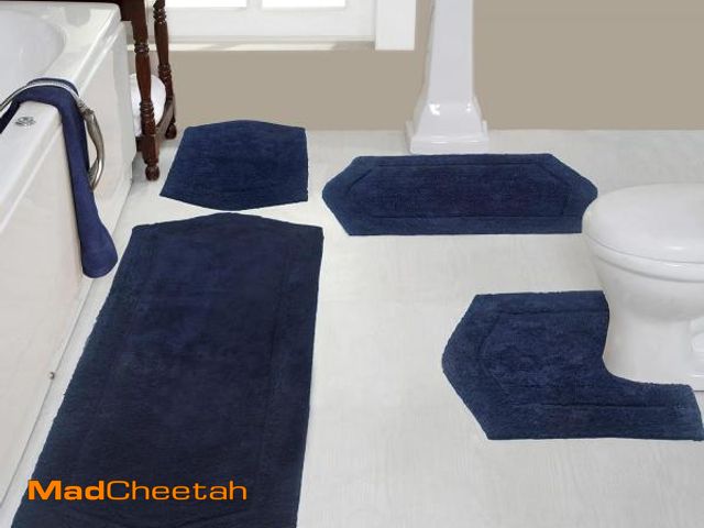 Lot 74-12137002 - Home Weavers Waterford Collection 100% Cotton Tufted Bath Rug, Extra Soft and Absorbent Bath Rugs, N...