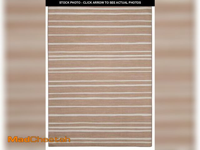 Lot 74-12156779 - Linon Outdoor Washable Area Rug Collection  Tan and Ivory  5  X 7 - USED