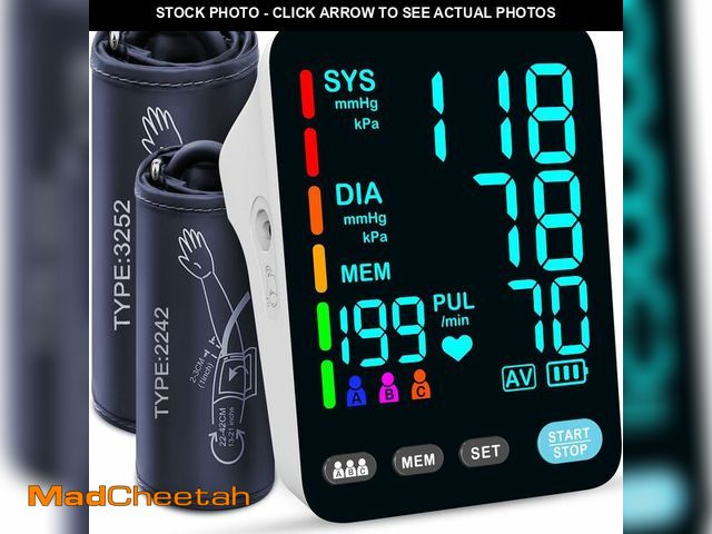 Lot 74-13721766 - YONLO Blood Pressure Monitor, Automatic Upper Arm Blood Pressure Monitors for Home Use, 2 Blood Pres...