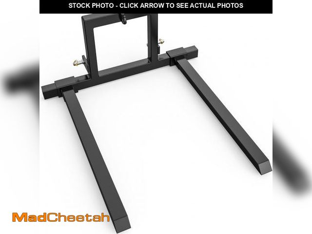 Lot 74-12488262 - YITAMOTOR 3 Point Hitch Pallet Fork, 1500lbs Capacity Adjustable Pallet Fork Quick Hitch for Categor...
