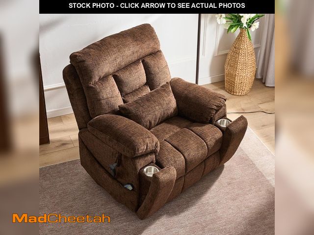 Lot 74-12546277 - YOFE Upgraded Flagship Dual Motor Independent Control Oversized 180ÃâÃÂ° Lay Flat Coffee Brown C...