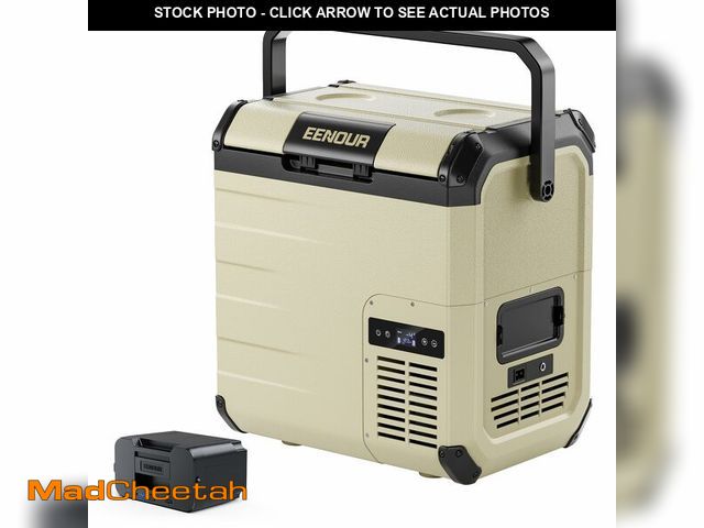 Lot 74-12575799 - EENOUR D18 12 Volt Car Refrigerator, Portable Freezer with Detachable Battery 19Qt/18L, Battery &amp...