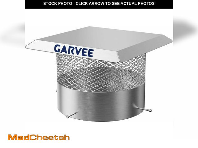 Lot 74-13835892 - Garvee 12" Round Chimney Cap with Screen, Stainless Steel Mesh Cover, 12 Inch Adjustable Flue Cover ...