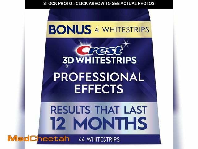 Lot 74-14379423 - Teeth Whitening Strips,  3D Whitestrips Professional Effects, Enamel Safe Teeth Whitening Kit, 22 Tr...