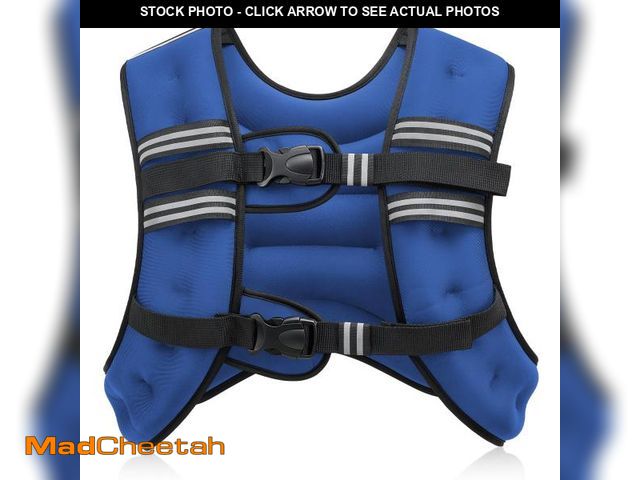 Lot 74-12315746 - ZELUS Weighted Vest, 6lb/8lb/12lb/16lb/20lb/25lb/30lb Weight Vest with Reflective Stripe for Workout...