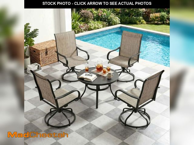 Lot 74-14435302 - Pirecart Patio Swivel Chairs Set, 4 PCS Outdoor Dining Chairs, 360Â° Patio Dining Chairs W/ High Bac...