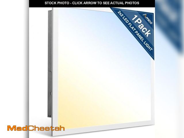 Lot 74-12518119 - *SEE DETAILS* Amico 1 Pack 2x4 LED Flat Panel Lights, 5000K Drop Ceiling Office Lights 0-10V Dimmabl...