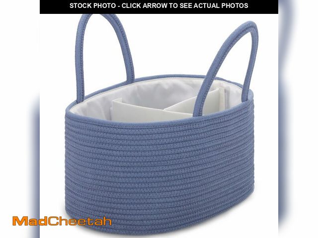 Lot 74-12601603 - COMSE Large Baby Diaper Caddy Organizer for Girl Boy, Car Caddy with Handles, Cotton Rope Basket for...