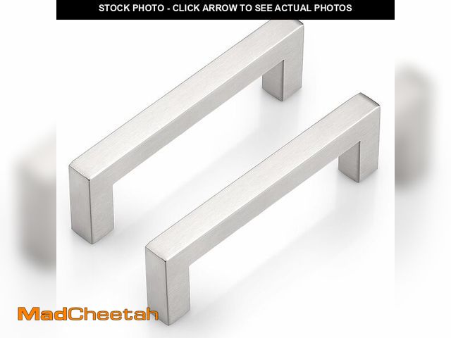 Lot 74-14301190 - Probrico 30 Pack 4 Inch Kitchen Cabinet Handles, Stainless Steel Brushed Nickel Dresser Drawer Handl...