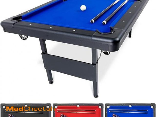 Lot 74-12160085 - GoSports Mid-Size 6 ft x 3.5 ft Billiards Game Table - Foldable Design, Includes Full Set of Pool Ba...