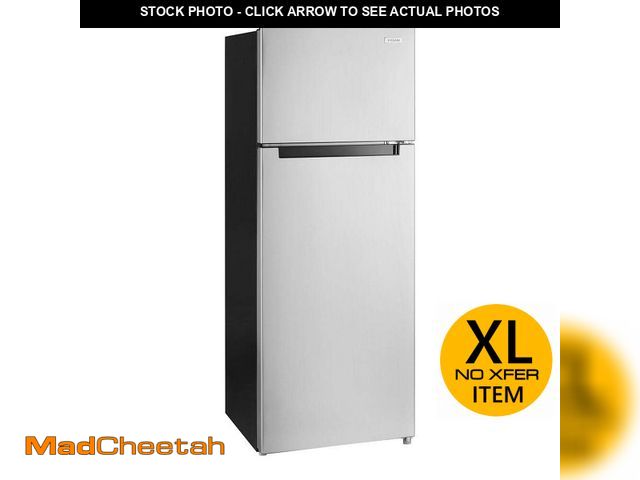 Lot 74-12783299 - Vissani 7.2 cu. ft. Top Freezer Refrigerator in Stainless Steel Look - UNUSED