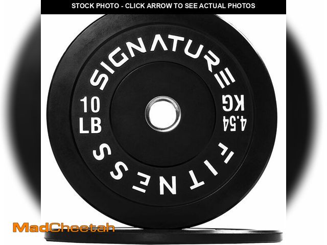 Lot 74-14581821 - Fitvids Olympic Bumper Plates Set, 2" Weight Plates for Strength Training &amp; Weightlifting, Pair ...