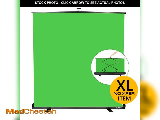 Lot 74-12695055 - FUDESY Extra Large Green Screen, 74W X 77H inches Collapsible Chromakey Panel,Portable Retractable f...