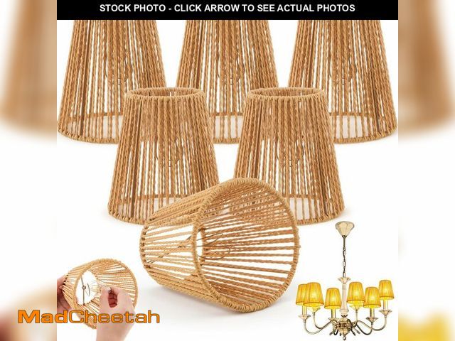 Lot 74-13574026 - Riakrum 6 Pcs Chandelier Lamp Shades Set Small Lamp Shade for Pendant Wall Ceiling Lights Candle Bul...